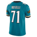 J.Jaguars #71 Tony Boselli Teal Prowler Throwback Vapor F.U.S.E. Limited Retired Player Football Jersey Marou