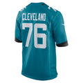 J.Jaguars #76 Ezra Cleveland Teal Game Jersey