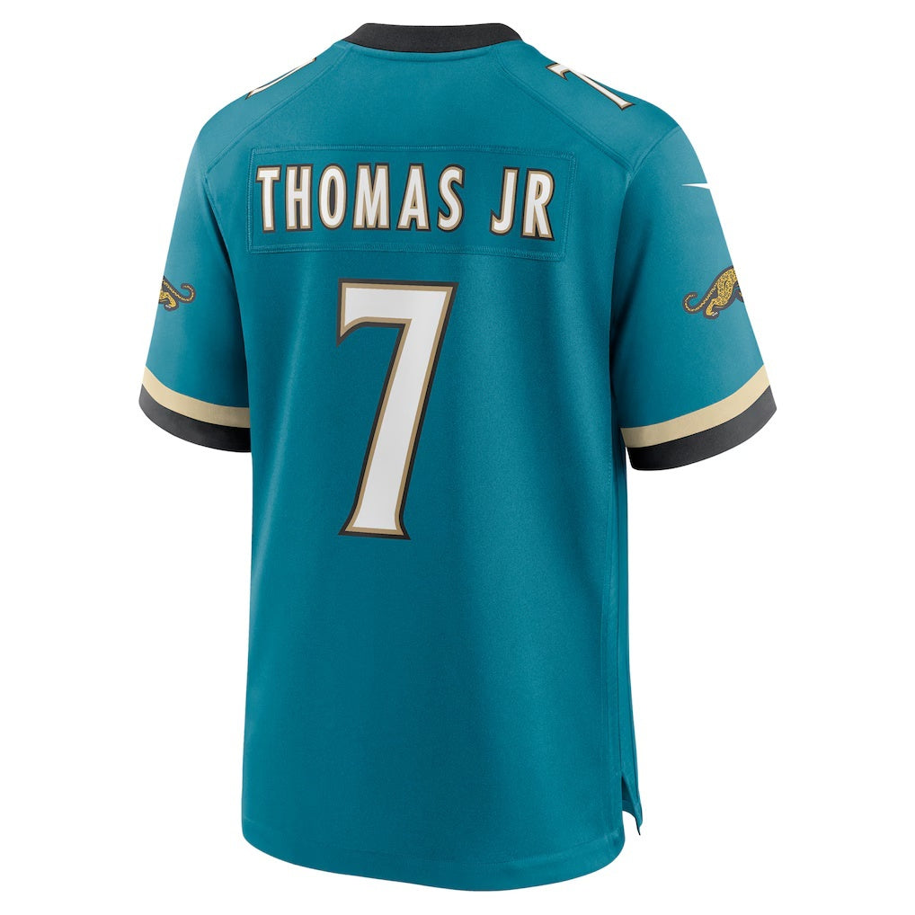 J.Jaguars #7 Brian Thomas Jr. Teal Alternate Game Jersey