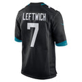 J.Jaguars #7 Byron Leftwich Black Retired Player Alternate Game Jersey