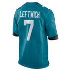 J.Jaguars #7 Byron Leftwich Teal Retired Player Game Jersey