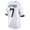 J.Jaguars #7 Byron Leftwich White Retired Player Game Jersey