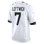 J.Jaguars #7 Byron Leftwich White Retired Player Game Jersey