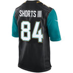 J.Jaguars #84 Cecil Shorts Game Jersey - Black-Teal