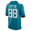 J.Jaguars #88 Jeff Cotton Teal Game Player Jersey