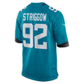 J.Jaguars #92 Danny Striggow Teal Team Game Jersey