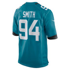 J.Jaguars #94 Maason Smith Teal Team Game Jersey