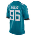 J.Jaguars #96 Adam Gotsis Teal Game Jersey