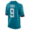 J.Jaguars #9 Logan Cooke Teal Game Jersey
