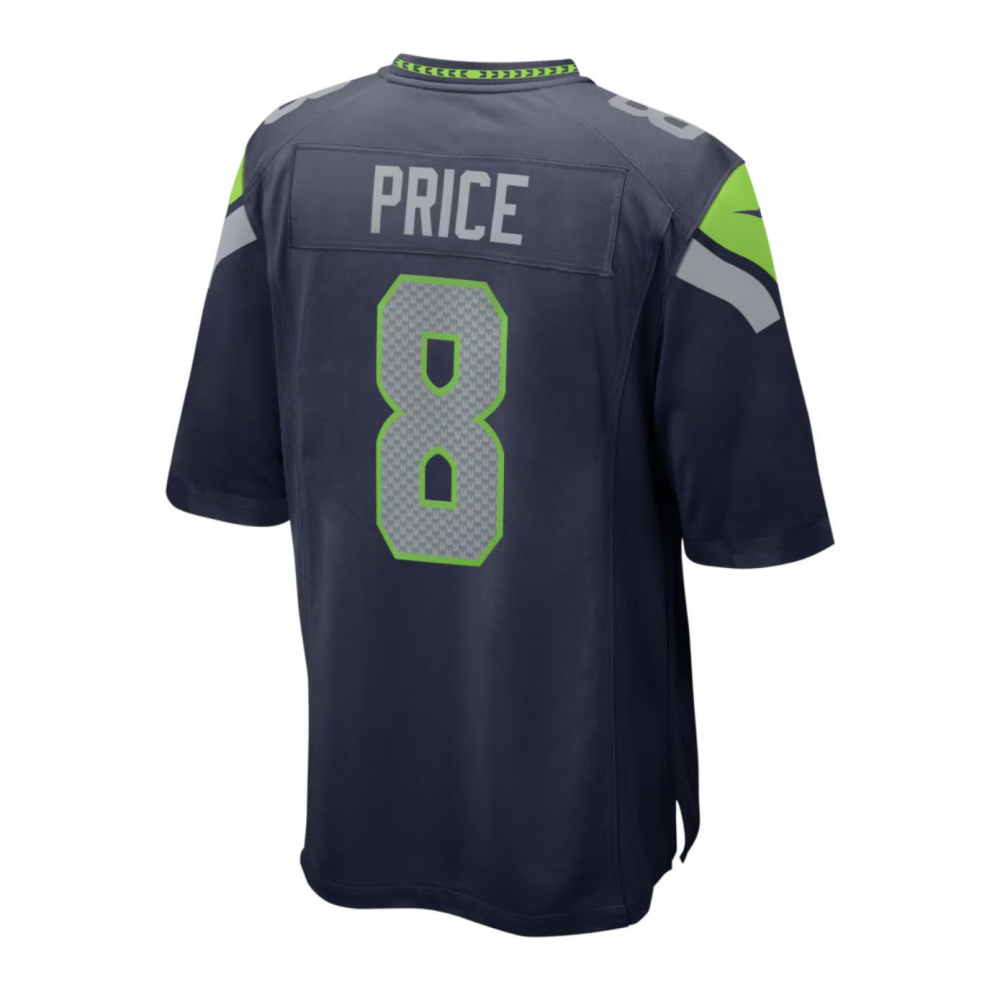 Jadarian Price Seahawks #8 Navy 2026 Draft Game Stitched Football Jersey