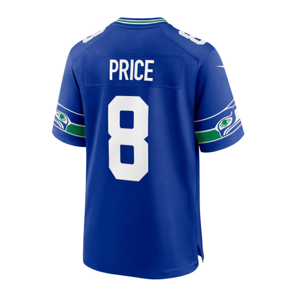 Jadarian Price Seahawks #8 Royal 2026 Draft Game Stitched Football Jersey
