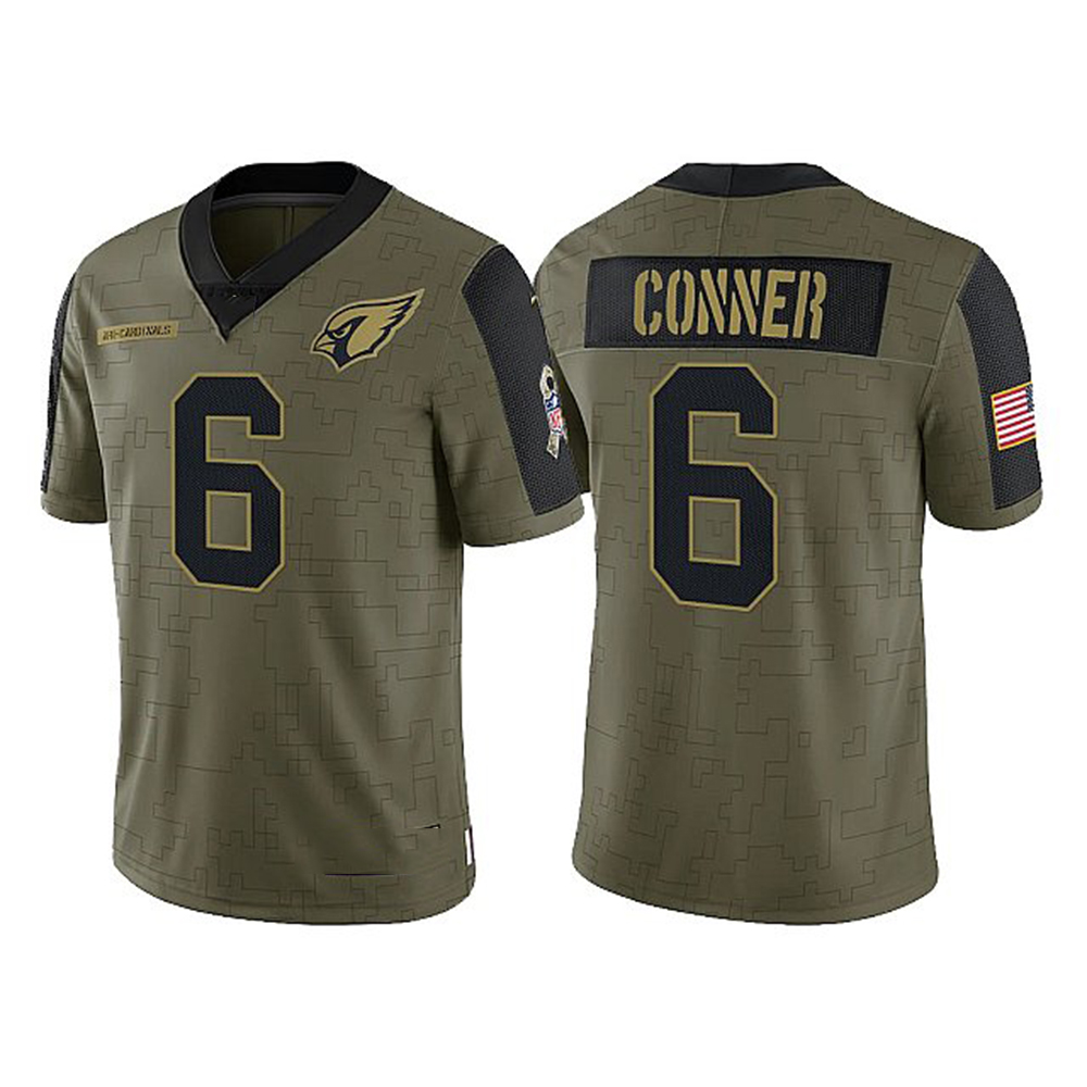 James Conner Cardinals #6 Olive 2021 Salute To Service Limited Football Jersey