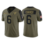 James Conner Cardinals #6 Olive 2021 Salute To Service Limited Football Jersey