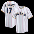 Japan Baseball #17 Yusei Kikuchi 2026 World Baseball Classic Home Stadium Baseball Jersey - White