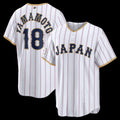 Japan Baseball #18 Yoshinobu Yamamoto 2026 World Baseball Classic Home Stadium Baseball Jersey - White