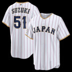 Japan Baseball #51 Seiya Suzuki 2026 World Baseball Classic Home Stadium Baseball Jersey - White