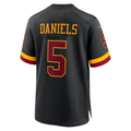 Jayden Daniels Commanders #5 Black Game Stitched Football Jersey