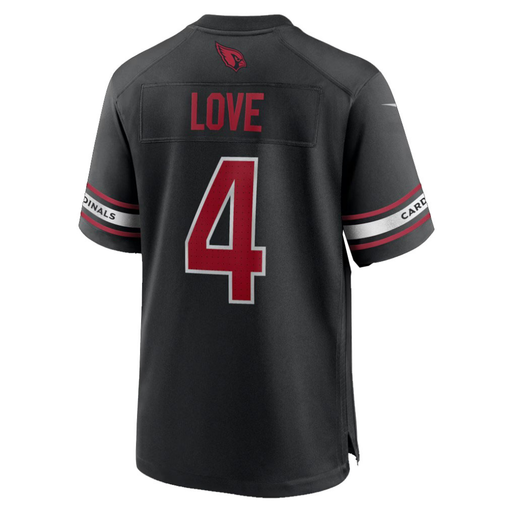 Jeremiyah Love Cardinals #4 Black Alternate Game Player Stitched Football Jersey