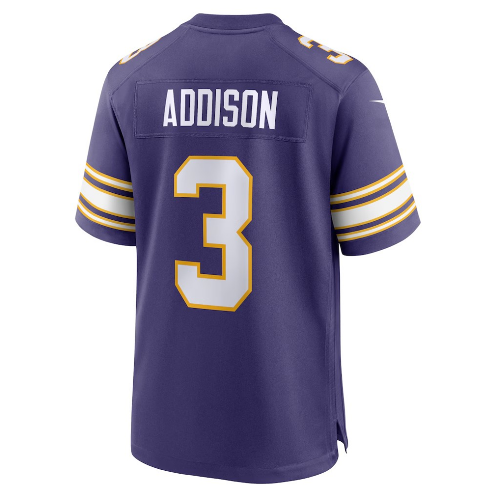 Jordan Addison Vikings #3 Purple Alternate F.U.S.E. Vapor Limited Stitched Football Jersey