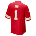 KC.Chiefs Number #1 Dad Red Game Football Jersey MAROU