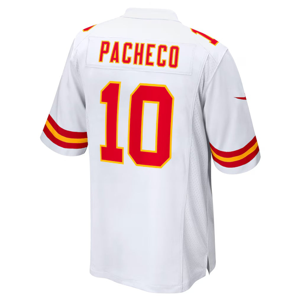 KC.Chiefs #10 Isiah Pacheco White Away Game Player Football Stitched Jersey