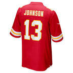 KC.Chiefs #13 Nazeeh Johnson Red Game Player Football Jersey MAROU