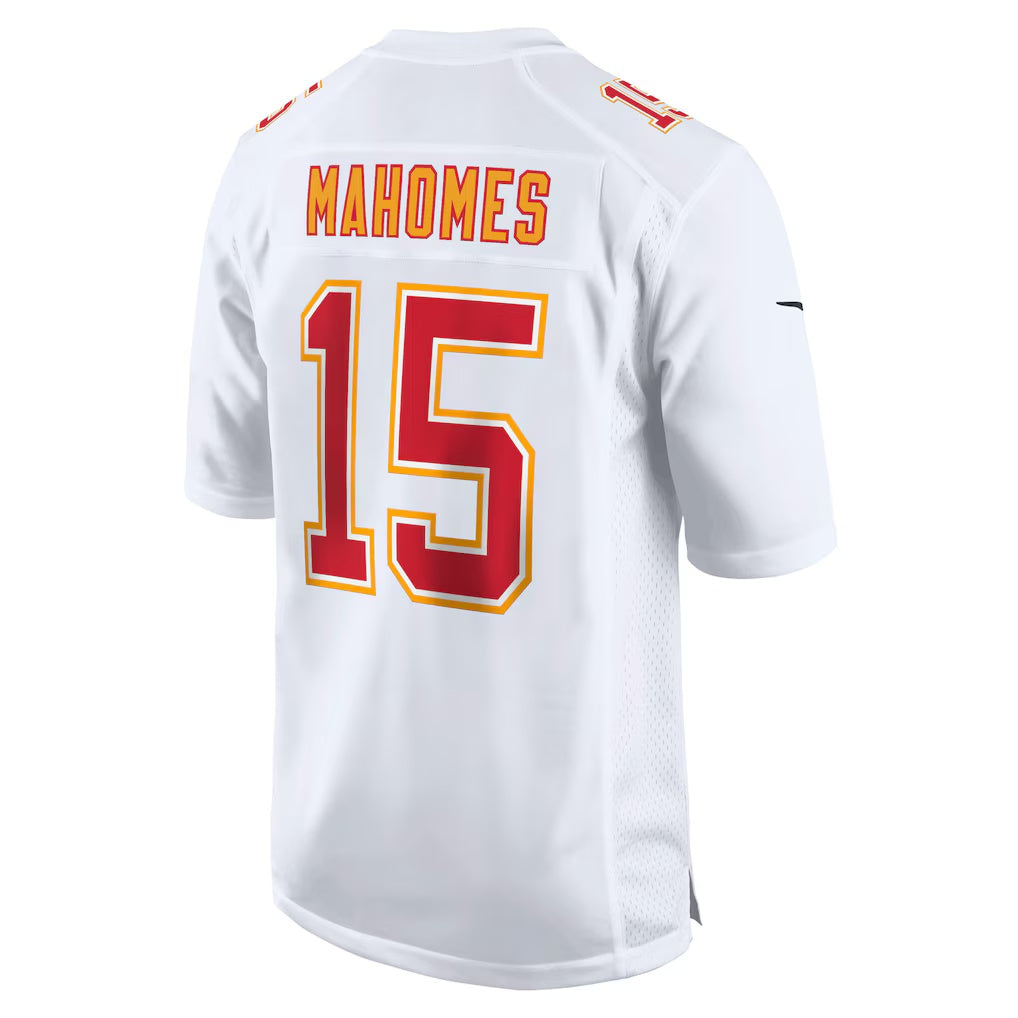 KC.Chiefs #15 Patrick Mahomes Tundra White Fashion Game Football Stitched Jersey