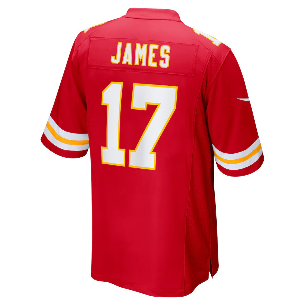 KC.Chiefs #17 Richie James Red Game Football Jersey MAROU