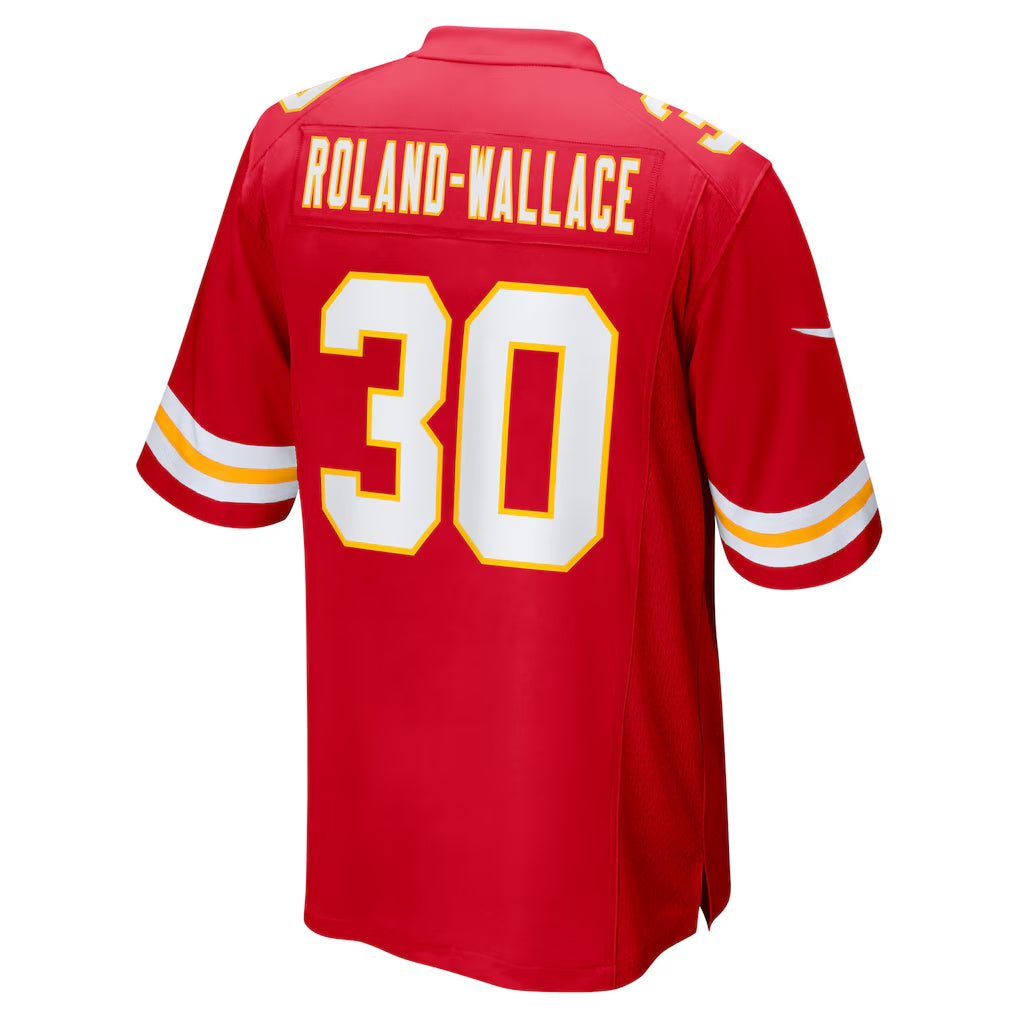 KC.Chiefs #30 Chris Roland-Wallace Red Game Football Jersey MAROU