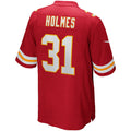 KC.Chiefs #31 Priest Holmes Red Game Retired Player Football Jersey MAROU