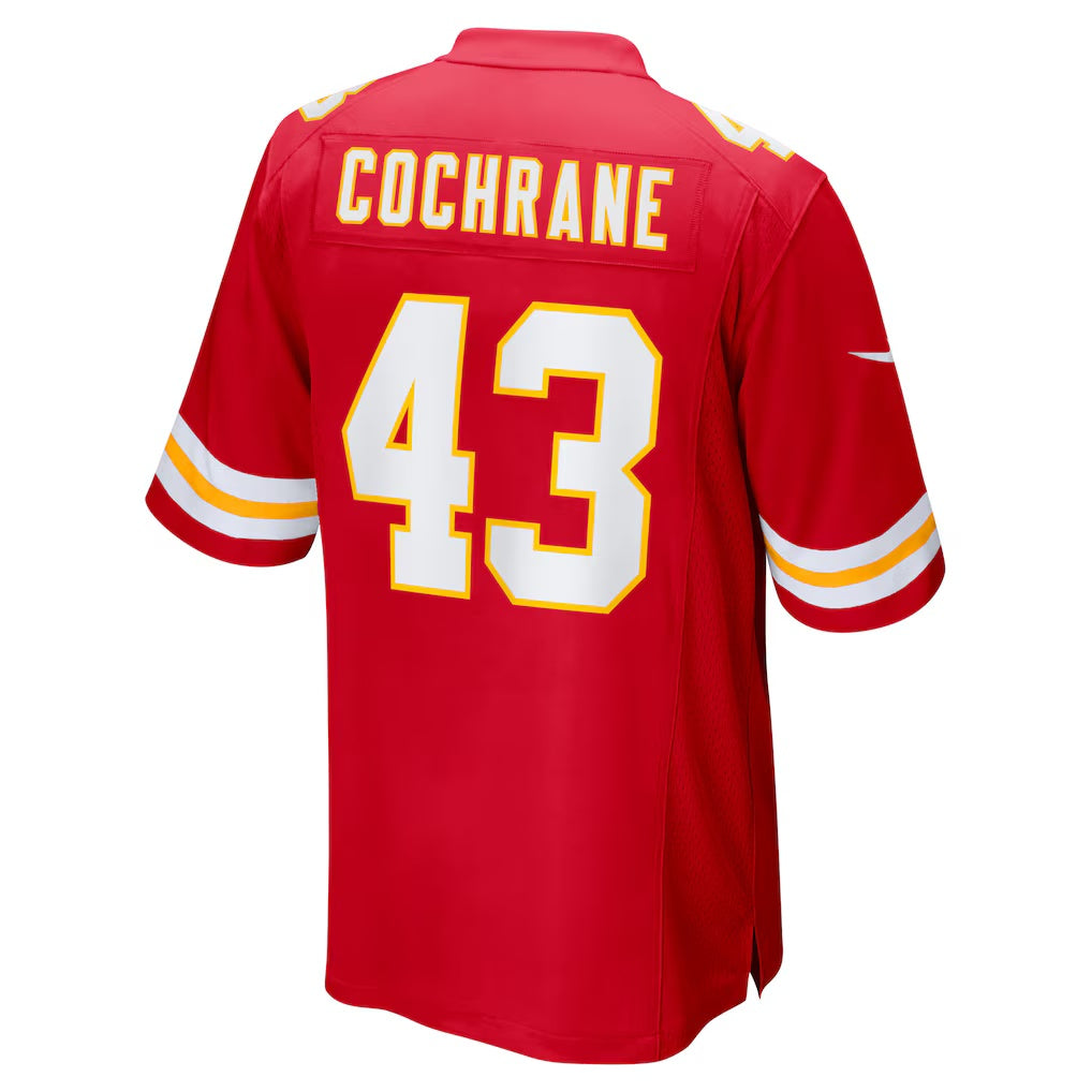 KC.Chiefs #43 Jack Cochrane Red Game Player Football Jersey MAROU