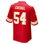 KC.Chiefs #54 Leo Chenal Red Game Player Football Jersey MAROU