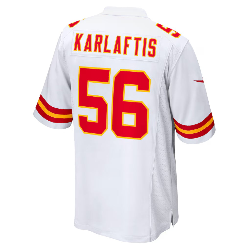 KC.Chiefs #56 George Karlaftis White Away Game Player Football Jersey MAROU