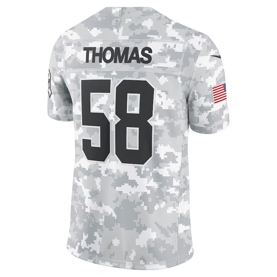 KC.Chiefs #58 Derrick Thomas Arctic Camo 2024 Salute to Service Retired Player Limited Football Stitched Jersey