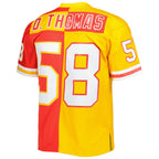 KC.Chiefs #58 Derrick Thomas Mitchell & Ness Red-Gold Split Legacy Replica Football Stitched Jersey