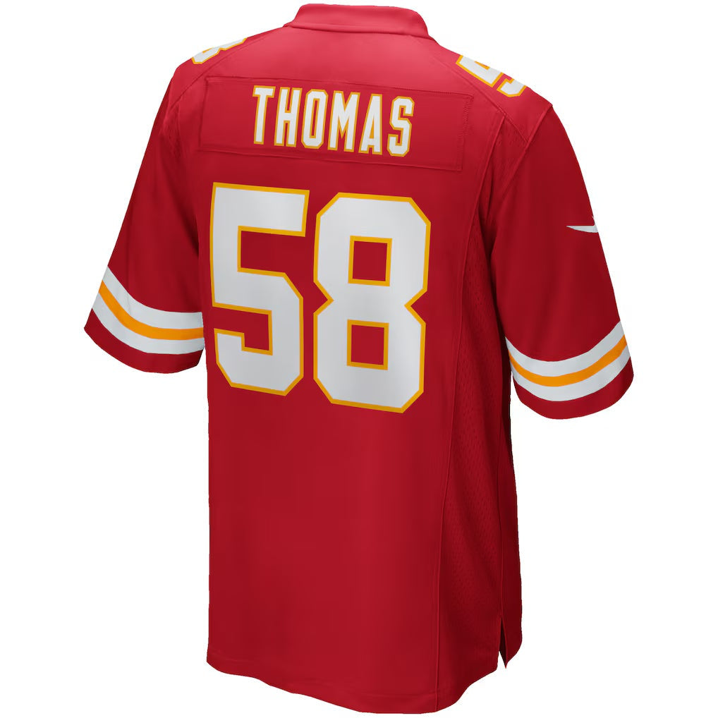 KC.Chiefs #58 Derrick Thomas Red Game Retired Player Football Stitched Jersey