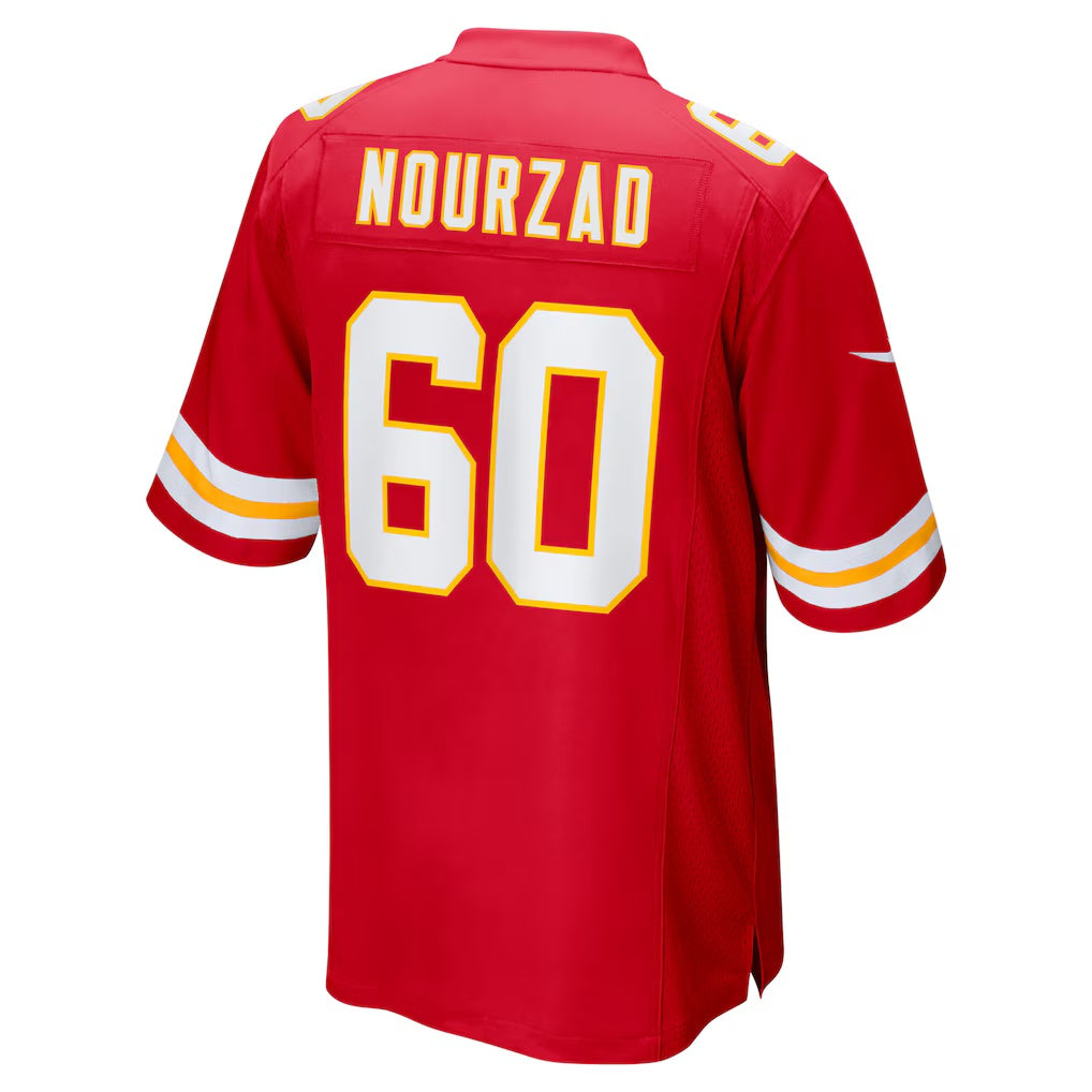 KC.Chiefs #60 Hunter Nourzad Red Game Football Jersey MAROU