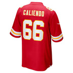 KC.Chiefs #66 Mike Caliendo Red Game Player Football Jersey MAROU