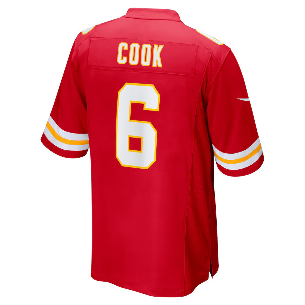 KC.Chiefs #6 Bryan Cook Red Game Player Football Jersey MAROU