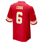 KC.Chiefs #6 Bryan Cook Red Game Player Football Jersey MAROU