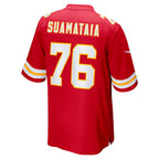 KC.Chiefs #76 Kingsley Suamataia Red Game Football Jersey MAROU