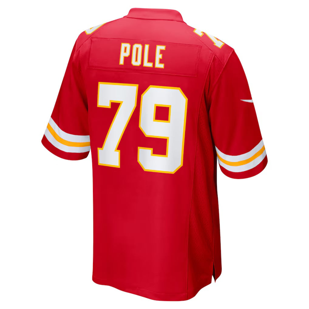 KC.Chiefs #79 Esa Pole Red Team Game Football Jersey MAROU