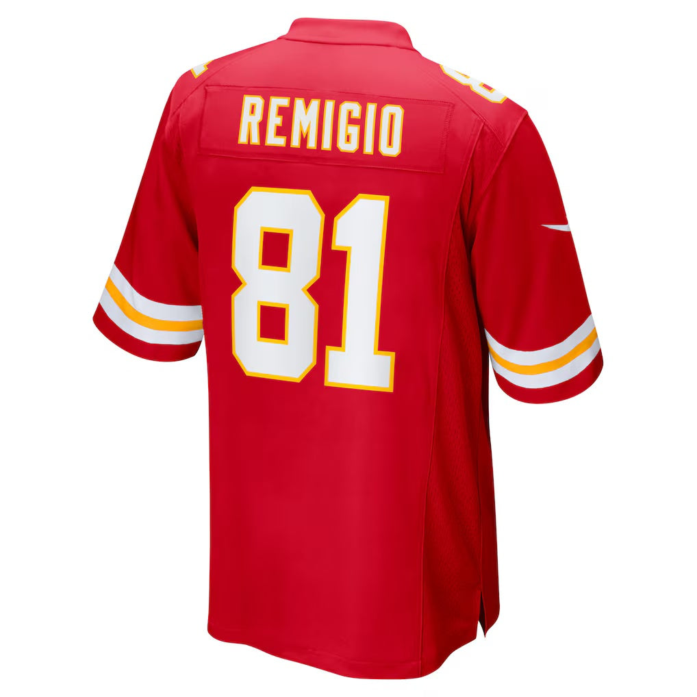 KC.Chiefs #81 Nikko Remigio Red Team Game Football Jersey MAROU