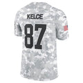 KC.Chiefs #87 Travis Kelce Arctic Camo 2024 Salute to Service Limited Football Stitched Jersey