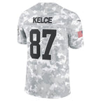 KC.Chiefs #87 Travis Kelce Arctic Camo 2024 Salute to Service Limited Football Stitched Jersey