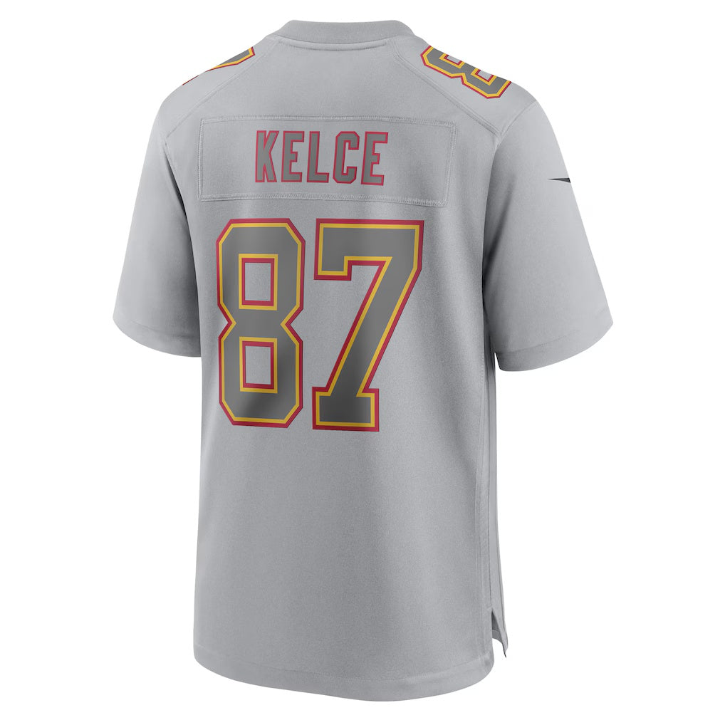 KC.Chiefs #87 Travis Kelce Gray Atmosphere Fashion Game Football Stitched Jersey