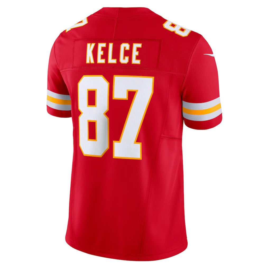 KC.Chiefs #87 Travis Kelce Red Vapor F.U.S.E. Limited Football Stitched Jersey