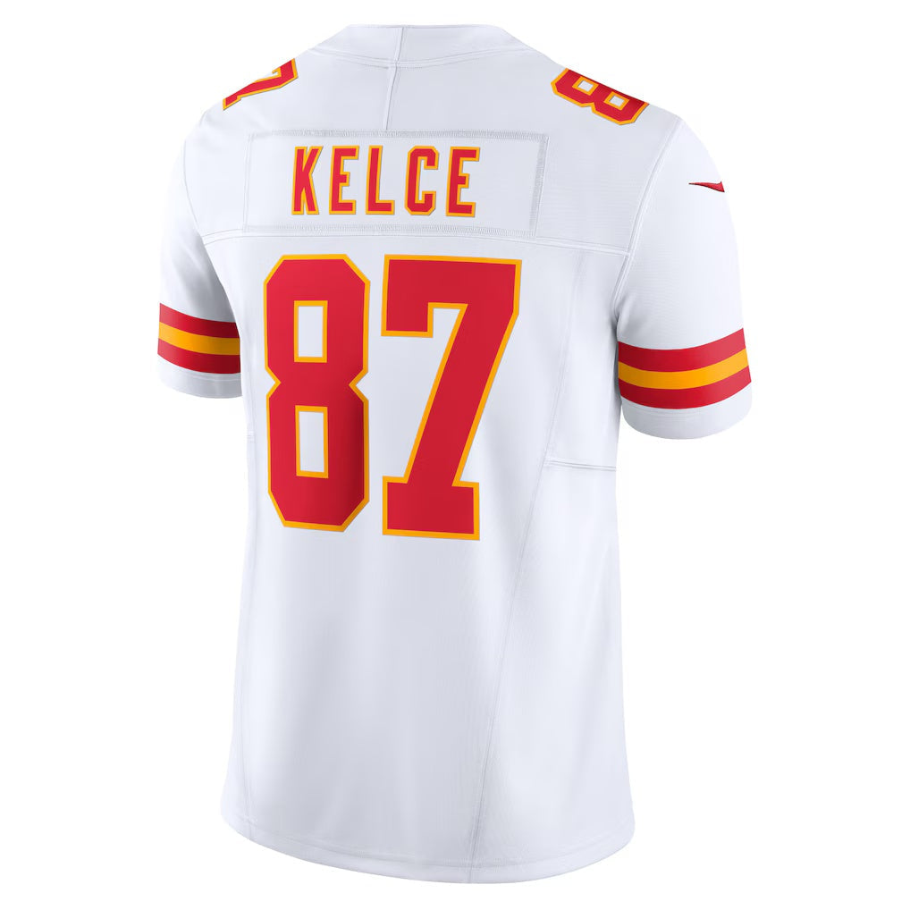 KC.Chiefs #87 Travis Kelce White Vapor F.U.S.E. Limited Football Stitched Jersey