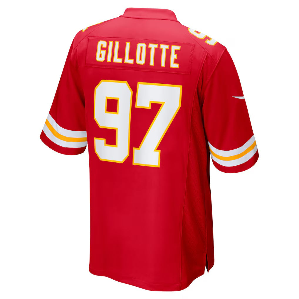 KC.Chiefs #97 Ashton Gillotte Red Team Game Football Jersey MAROU