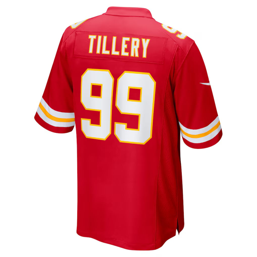 KC.Chiefs #99 Jerry Tillery Red Team Game Football Jersey MAROU